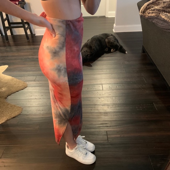 grit+grey stretchy midi skirt - Picture 7 of 9